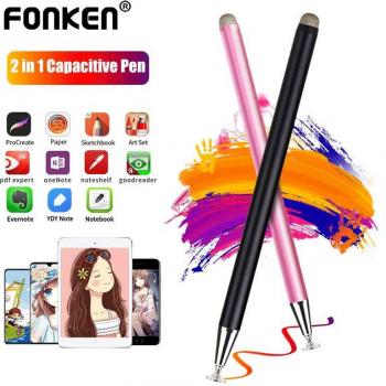 Dual‑Function Magnetic Stylus Pencil – Silver, Capacitive Touch
