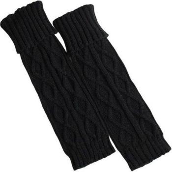 Inf Calze Invernali Lavorate a Maglia 1 Paio Nero Scaldamuscoli