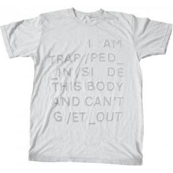 Unisex Radiohead Trapped Back Print Shirt XL White