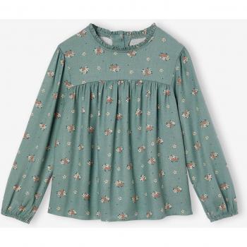 Blusón Floral Verde Sauce para Niña VERTBAUDET
