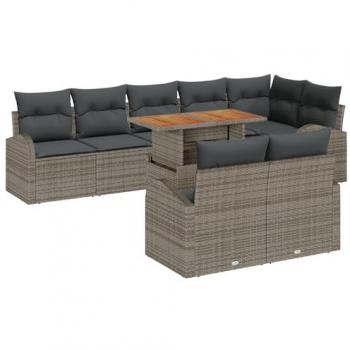 Salon Extérieur Vidaxl 9 Pièces Rattan