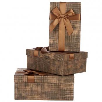 Cartone Decorativo con Fiocco e Righe – 3 Unità