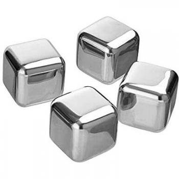 Kälteschutz-Set: 4 Edelstahl-Eiswürfel von Butlers