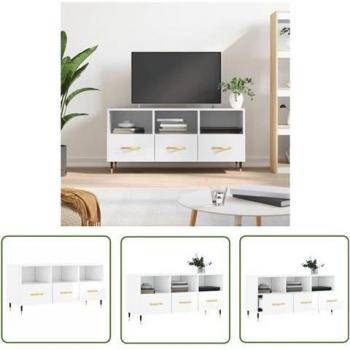 JINLEFU Eleganter TV-Schrank Hochglanz 102x36x50