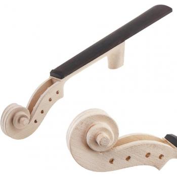 4/4 Maple Violin Kit with Hand-Carved Scroll and Ebony Fingerboard