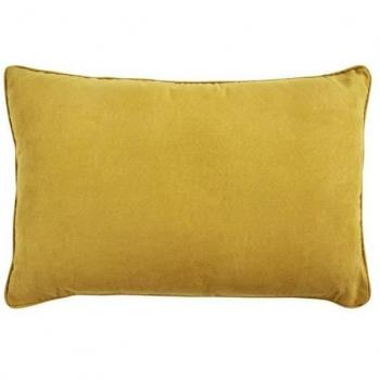 Cuscino giallo in camoscio 60x40