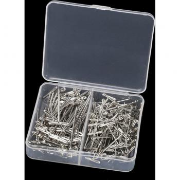 1 Inch & 1.5 Inch Steel T-PINS, 160pcs for Sewing Crafts, Memos, Macrame Models, Wigs