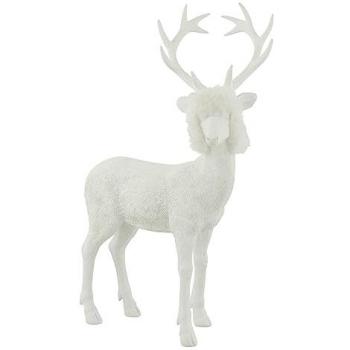 Renne de Décoration 52cm en Résine Blanche
