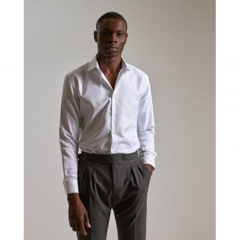 Camisa Blanca Hombre Slim Fit Twill