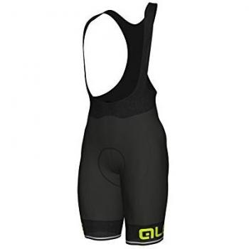 Black‑Yellow Alé Solid Corsa Bib Shorts – S