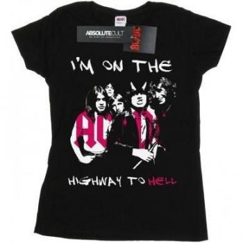 AC/DC Women's I'm On The Highway To Hell Cotton T-Shirt L black