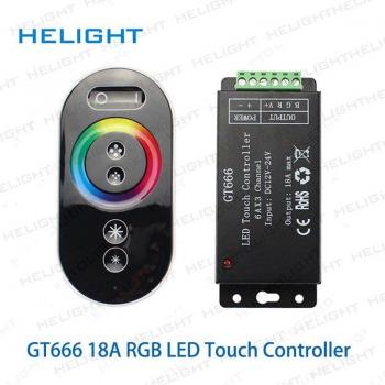 GT666 RF kabelloser RGB LED Regler 12V-24V 18A