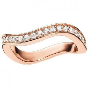 Bague en métal précieux avec zircones cubiques par Thomas Sabo, modèle T56, référence TR2010-416-14-56