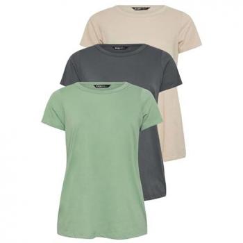 Three‑Pack Green Curve Core Tees
