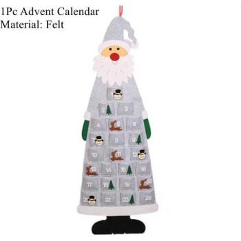 Hanging Santa Felt Advent Countdown Pendant