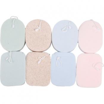 8 Pack Soft Cotton Bath Sponges for Babies