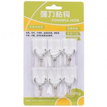 Removable Sticky Hooks for Walls and Tiles (6/12 Pcs)