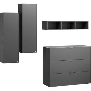 Musterring Set Chicago für das Wohnzimmer, 4-teilig, Regal inklusive