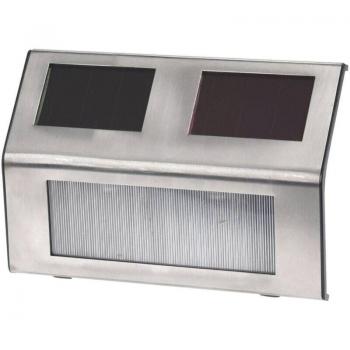 Kit de 4 lampes solaires en inox à double éclairage LED