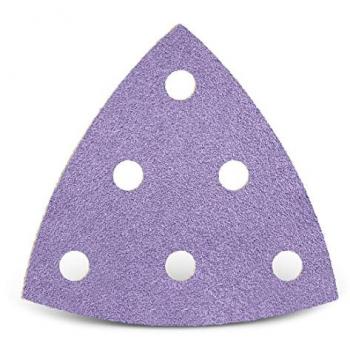 Feuilles Abrasives Purple HD auto-agrippantes 93 mm – 6 trous – Ponceuses Delta, Mix Céramique (G120) – Menzer