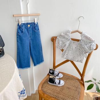 Denimbroek voor jonge prinsessen, zomerse Koreaanse stijl