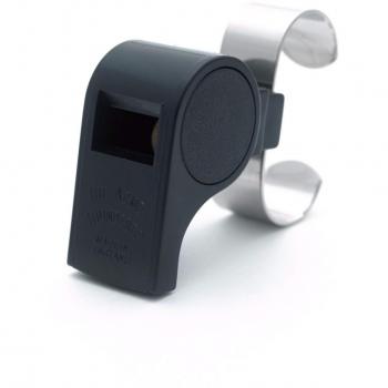 Acme Plastic Thunderer Official Referee Whistle Black with Finger Grip