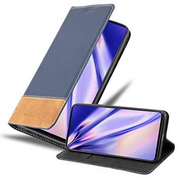 Housse de protection magnétique pour Samsung Galaxy A71 4G bleu-brun avec fonction de support