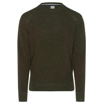 BRAX Strickpullover ROY M in dunkelgrün