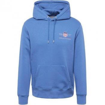 Felpa Gant Medium Archive Shield con Cappuccio Blu Vintage L