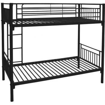 Lit superposé en métal noir