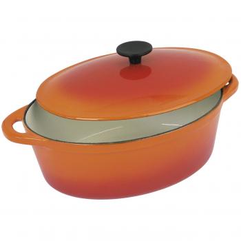 Cazuela Crealys Naranja Acero Esmaltado Ø 37 cm 9 L