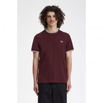 Fred Perry T-Shirt mit Twin Tipped Kragen
