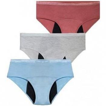 FreeU Ayub Pack Braga Menstrual Algodón Sin Costuras Combi XS (32) Flujo Abundante 3 Unidades