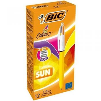 BIC 4-Color Sunny Yellow Barrel Pen
