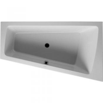Duravit Whirlpool Paiova 1,7 m x 1 m Eckdusche rechts – komplette Einbauausstattung mit Rückenschräge