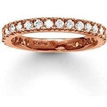 Rosévergoldter Silbernadel‑Ring für Damen – Thomas Sabo, Zirkonia