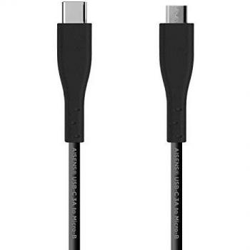Cable USB 2.0 Aisens A107-0349, USB Tipo C a Micro USB, 15W, 1m, Negro