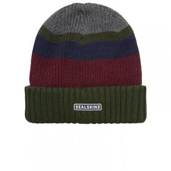 SealSkinz Cromer Waterproof Cold Weather Roll Cuff Striped Beanie