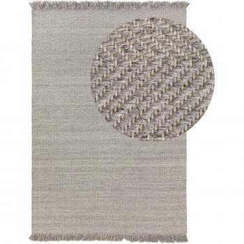 Tapis de sol en laine gris clair 80x150