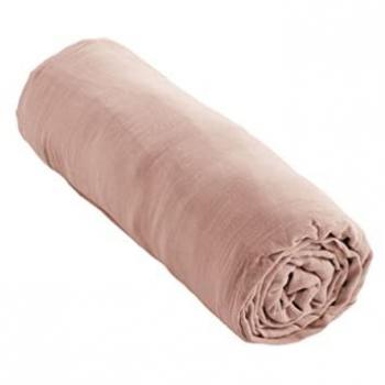 Drap Housse Épais 140x190 – Gaze de Coton Gaia Guimauve