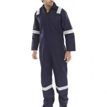 Beeswift Fire Retardant Work Suit Nordic Design Navy Blue 48