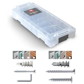 Set di Tasselli Trasparenti TOX L-Boxx Micro Indoor, 80 Pezzi
