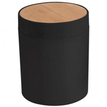 Spirella ALAIS Schwingdecke Kosmetikeimer – 2,5 L in Schwarz