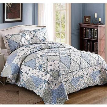 VIVILINEN Triple Quilted Throw & Pillow Shams