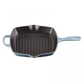 Chambray 26 cm Le Creuset Cast‑Iron Square Grillit – L × W × H: 29.9 × 5.3 cm