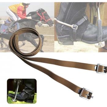 Solid PU Leather Horse Riding Spur Straps