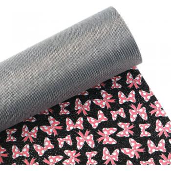Bosse en Faux Cuir 20 cm × 34 cm, Feuille à Fleurs de Coeur pour Bricolage