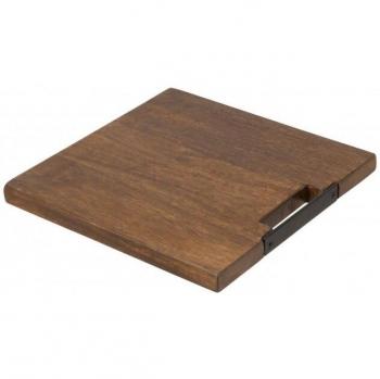 Tabla de Cortar Cuadrada 35cm con Mango Natural Marrón