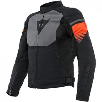 Giacca Dainese Air Fast Tex Estiva Nero/Grigio/Rosso Fluo 54