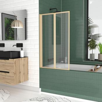 Baignoire Pivotante 2 Volets Or Doré – Verre Trempé 4 mm – AURLANE